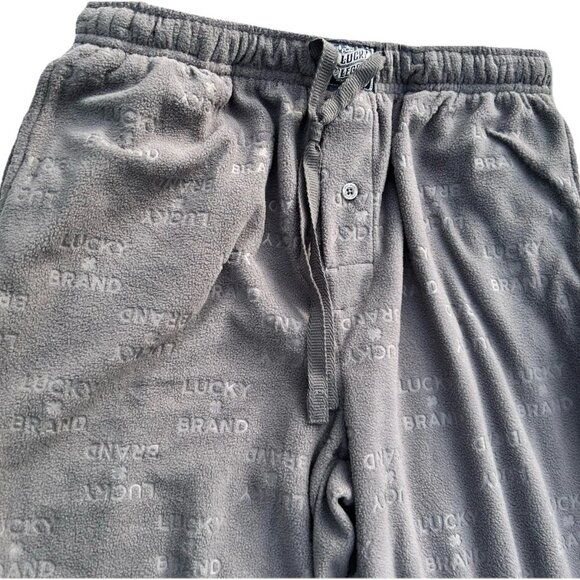 NEW Lucky Brand Gray Fleece Pajama Pants Mens Small Pockets Lounge Soft NWT - Picture 4 of 8